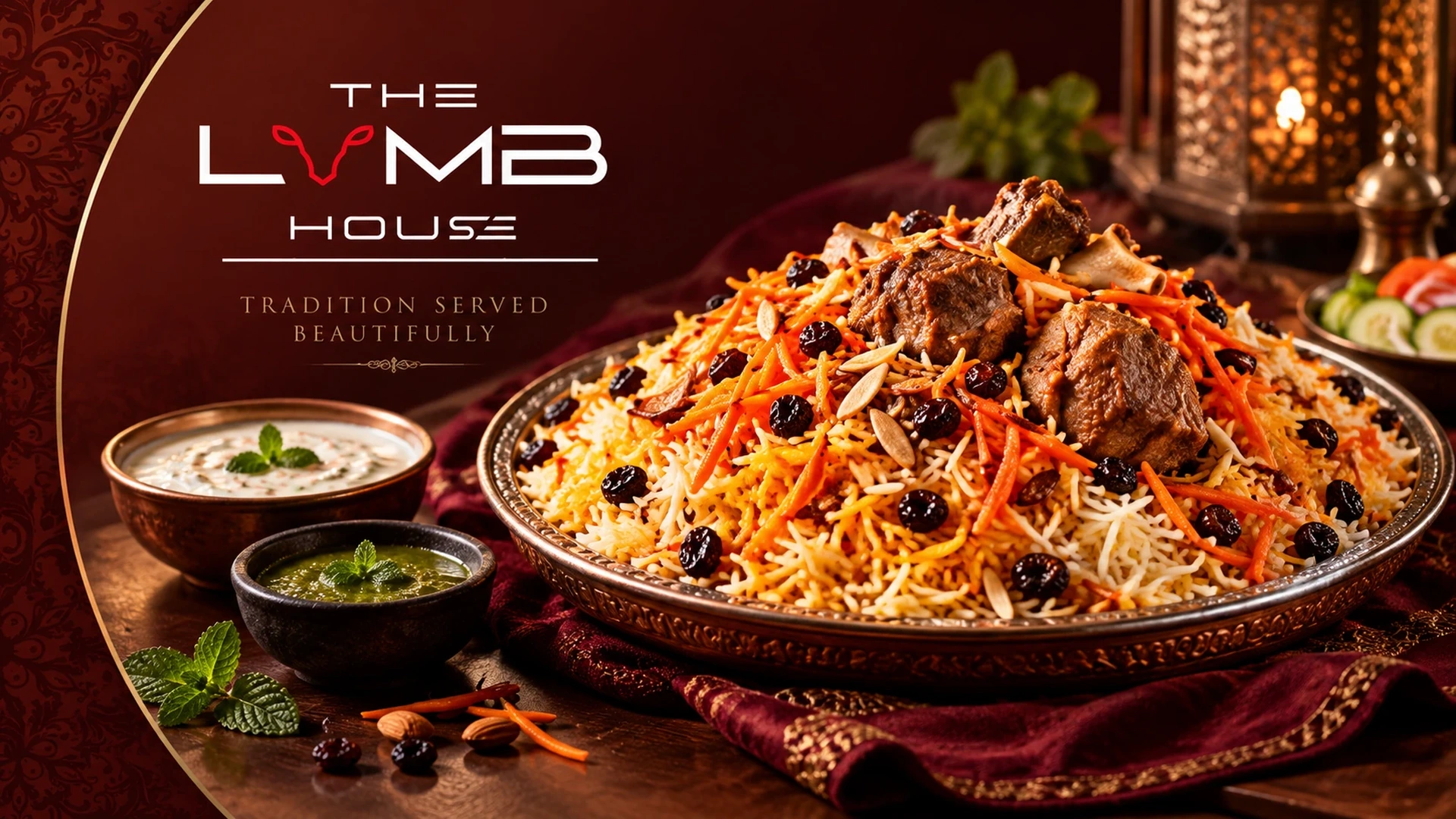 Rice and meat platter