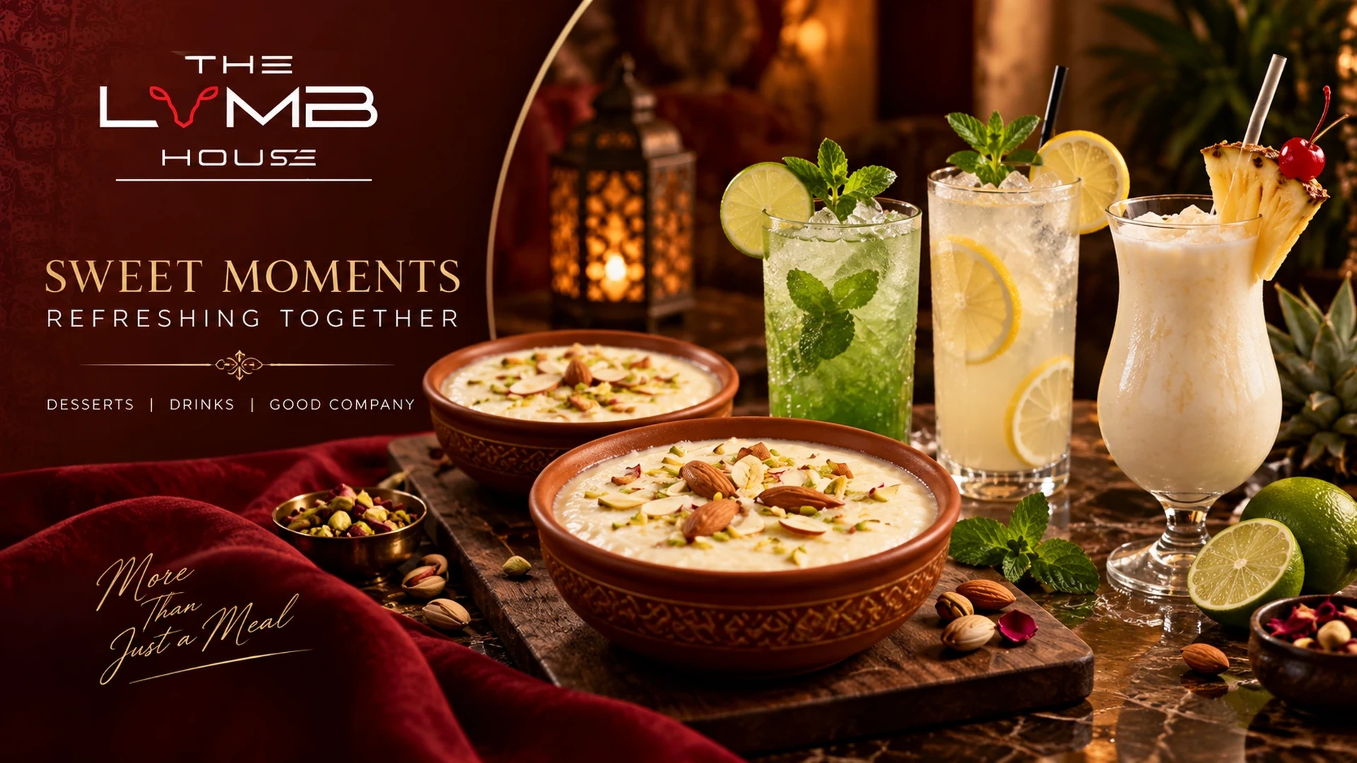 Dessert and drinks selection