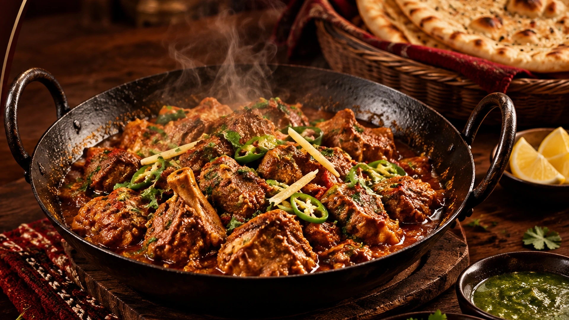 Karahi over live fire